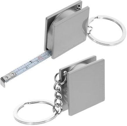 ETHZZLE Kleiner Metall Maßband Schlüsselanhänger 1m Hochpräzises Einziehbares Maßband Mit Stabilem Schiebeverschluss Für Heim Und Outdoor Schlüsselring