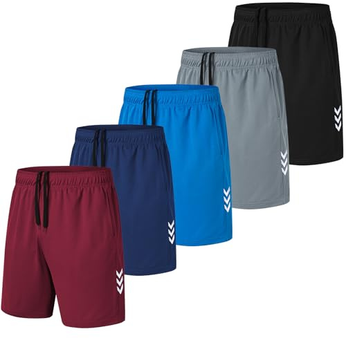 kuzwufs Pantalon Corto Hombre Deporte Paquete De 3 Correr Deportivos Pantalon Corto De Secado Rápido Shorts Con Bolsillos De
