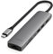 SATECHI 7-in-1 USB-C Hub Slim Plus, Multiport-Adapter mit 4K HDMI, 100W Power Delivery, 2X USB-A, Ethernet, SD/MicroSD – Space Grau