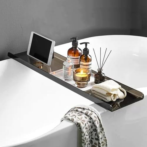 FBANULPEX Badewannenablage ，Acryl-Badewannenablage Badewannenablage aus Acryl, Badewannenablage, Badewannenablage aus Acryl, Badewannenablage(Black,100cm(39 3/8)