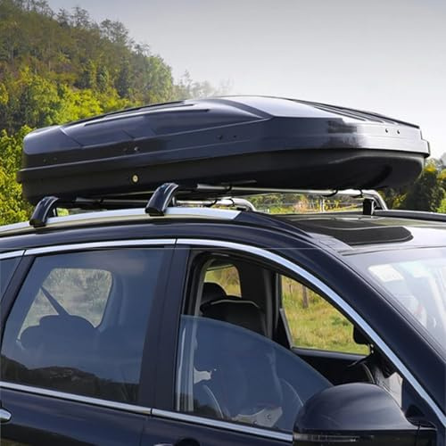 JXYQZD Dachbox mit Dachträger, 300 L/480 L/500 L/550 L ABS-Hartschalen-Dachbox mit Sicherheitsschloss und Beidseitiger Öffnung, für PKW, Kombi und SUV(151x72x36cm)
