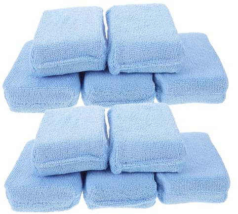 BUGUUYO 10 Pezzi Tampone Per La Pulizia Dell'auto Applicatore Di Cera Per Dettagli Pad Tampone Per Auto Accessori Per La Pulizia Dell'auto Sky-blue