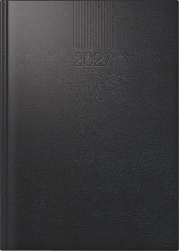 rido/idé Buchkalender Mod. ROMA 1 2027 | A5, Kunststoff, schwarz