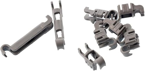 8-Piece Dishwasher Lower Rack Flip Tines Bearing Clips Kit – Compatible with Bosch & Siemens – Part No. 00611472