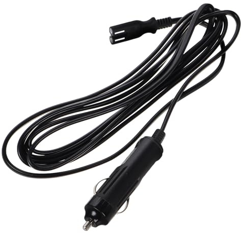 SHINEOFI Mini Fridge Power Cable 12V Dc Figure-8 Car Fridge Charger Cord Overload Protection for Car and Outdoor Portable Refrigerators