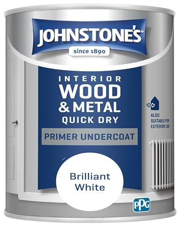 Quick Dry Primer Undercoat 750ml | Interior and Exterior Wood and Metal Primer | Fast Drying Base Coat for Gloss Satin and Eggshell Paint Finishes