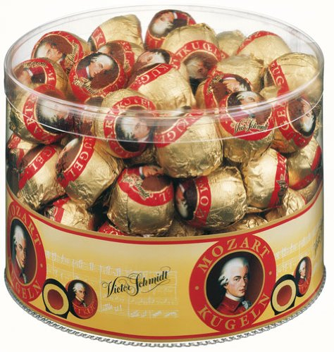 Victor Schmidt Mozartkugeln – Original aus Österreich – Edle Pralinen mit Nougat & Marzipan – 825g (1er Pack)