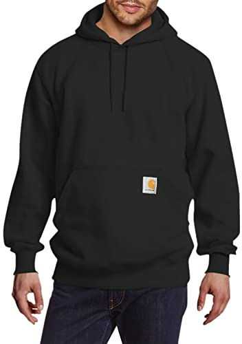 Carhartt Men's Rain Defender Paxton Heavyweight Hooded Sweatshirt, Black, X-Large