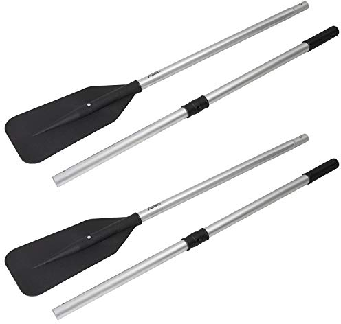 Andes Set of Two 2M Aluminium Boat Oars Water Paddles Canoe Kayak Dinghy