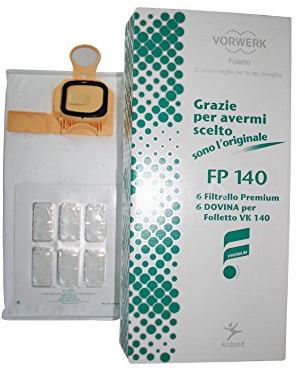 Sacs originaux vorwerk kobold VK140 VK150 filtrello Premium + Dovina Lot de 6 sacs + Parfums