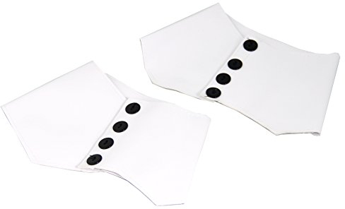 Foxxeo Weiße Gamaschen mit schwarzen Knöpfen für Herren – 20er Jahre Motto-Party Fasching Karneval