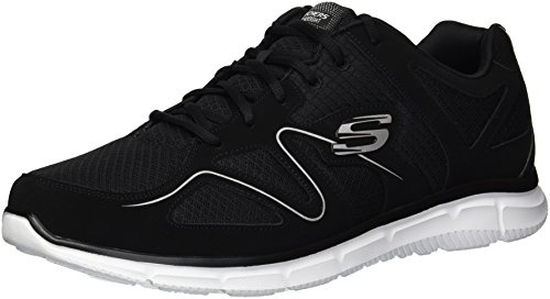 Skechers vers Flash Point Oxford da Uomo, Black White., 43 EU
