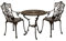 Freital Handels GmbH Gartengruppe Tischgruppe Tisch Stuhl Garten-Set Aluminiumguss Bronze Jugendstil