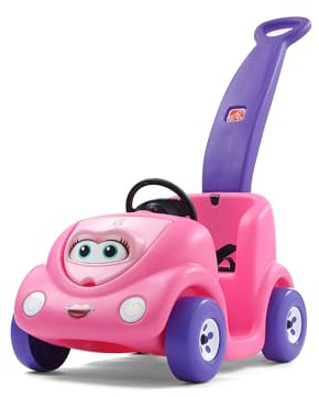 Step2 Push Around Buggy Kids Push Car, Ride On Toy, Stroller Substitute, Includes Seat Belt & Horn, Made of Durable Plastic, Max Weight 50 lbs., For Toddlers 1.5-4 Years Old, Pink