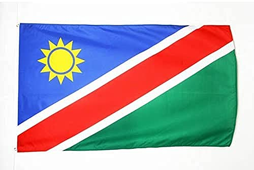 AZ FLAG - Flagge Namibia - 150x90 cm - Republik Namibia Fahne 100% Polyester mit Messing-Ösen - 110g