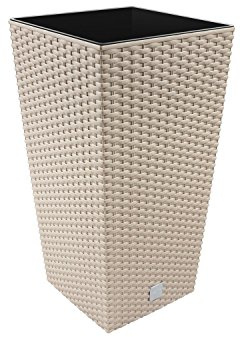 Prosper Plast DRTS225-7529U 22.5 x 22.5 x 42.1 cm Rato Square Flowerpot - Mocca (12-Piece)