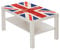 B-wie-Bilder.de Couchtisch mit Motiv Union Jack England Farbe Weiß