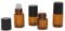 HugeStore 25 Stück Mini Klein Leer Glasflaschen Braunglasflasche Ätherisches Öl Flaschen mit Rollenkugel 2ml
