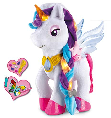 VTech - Mila y su Maquillaje mágico, Unicornio Interactivo para Aprender a maquillar Mientras descubre los Colores, 6 modalidades de Juego, colorea párpados, Cuernos y alas, más de 175 Voces