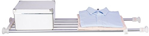 Hershii Erweiterbarer Kleiderschränke Kleideraufbewahrung System Organisation Teleskop Kleiderstangen Hängeregal Kleiderständer Regaltrenner Lagerregale für Küche, Schlafzimmer, Badezimmer