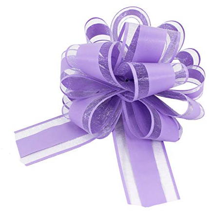 Oblique Unique® Geschenk Schleife mit Geschenkband Matt für Geschenke Tüten Zuckertüten zum Basteln Dekorieren Verzieren - Farbe wählbar (Lila)