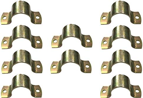 Lot de 10 colliers de serrage pour tube Ø 40 mm - Jaune galvanisé