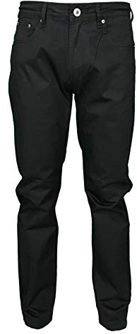 Mastino Pantalone Uomo Estivo 5 Tasche Regular Fit Gamba Dritta Elasticizzato Vita Alta Colorato (IT, Numero, 48, Regular, Regular, Nero)