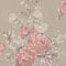 Casa Padrino Barock Textiltapete Grau/Silber/Rot 10,05 x 0,53 m - Tapete mit Blumenmuster