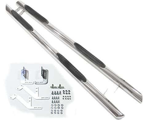 J&J AUTOMOTIVE Marche-Pieds Latéraux pour Renault Trafic Swb 2001-2014, Tubes de Protection, Lot de 2 Pcs (Gauche et Droite), Kit de Fixation Inclus