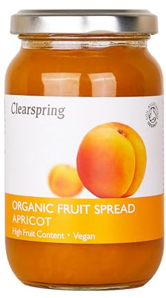 Clearspring Organic Apricot Fruit Spread | 280g | No Refined Sugar | High Fruit Content | Fat Free | Vegan | New Improved Recipe