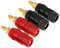 4 piezas de conexión de altavoz de audio negro y rojo para conector de adaptador de conector banana Conector de terminal Chasis Conector de audio HIFI