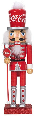 Coca-Cola Kurt S. Adler CC6202 - Schiaccianoci in legno, 25,4 cm, multicolore