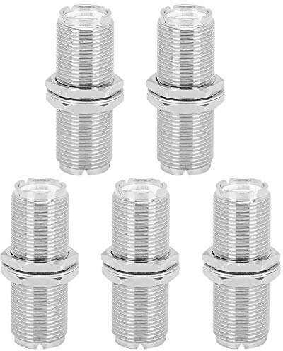 Enchufe Hembra a Hembra de 5 Piezas, Enchufe Hembra a Hembra de Doble Cabeza de Acero Inoxidable con Paneles de adaptadores de alimentación para Cable