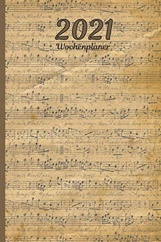 Wochenplaner 2021 Musik: Timer A5 klein mit ToDo Liste | Wochenkalender | Organizer | Kalenderbuch | Tagebuch | Terminkalender | Motiv: Ancient Music