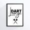 Kunstdruck Din A4 ohne Rahmen Spruch - Dart Lounge - Darts Pfeile Pfeil Zielscheibe Poster Bild Druck