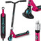 KESSER® Monopattino acrobatico X-Limit-Pro 360Ḟ divertente monopattino Monopattino acrobatico con supporto ABEC 9 cuscinetti a sfera, ruote in PU da 110 mm, Monopattino Scooter, rosa/turchese
