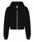 noTrash2003 Felpa con cappuccio da donna con cerniera a taglio intero, stile bolero XXS-XL, in 5 colori, Nero , L