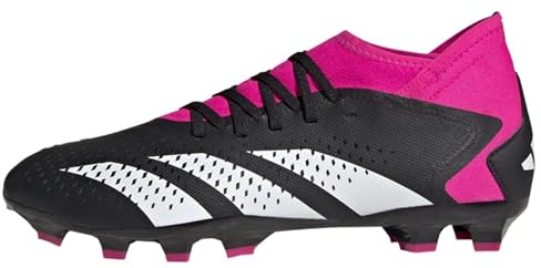 adidas Unisex Predator Accuracy.3 Multi-Ground Boots, Core Black / Cloud White / Shock Pink, 41 1/3 EU