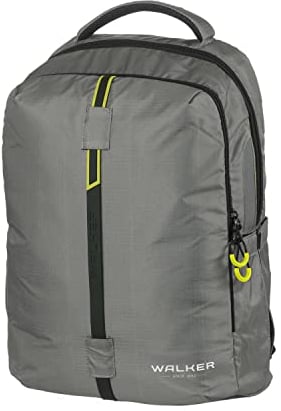 Walker 42125-375 - Schulrucksack Elite 2.0 Steel Grey mit 2 Fächern, Zippfach am Rücken, Schultasche inkl. Rücken-Polsterung, höhenverstellbares Tragesystem, verstellbaren Gurten
