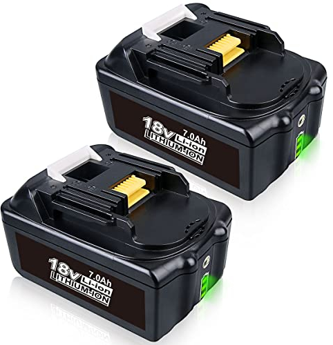 7,0Ah 18V BL1860B Li-ion Ersatzakku für Makita Akku 18V Werkzeugakku BL1850B BL1840B BL1830B BL1830 BL1820B BL1815N 194205-3 194309-1 (2 Stück)