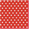 20 Servietten Punkte auf rot 33x33