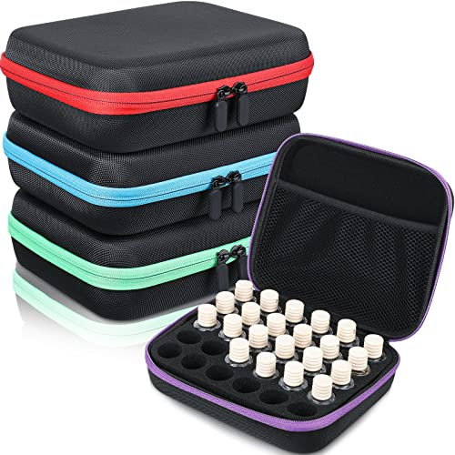 Aufbewahrungsbox für ätherische Öle, EVA, ätherische Öle, Tragetasche für 30 Flaschen, ätherische Öle, Tragetasche, für 5 ml, 10 ml, 15 ml, ätherische Öle, 4 Stück