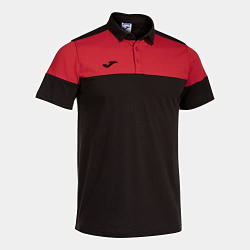 Joma Kurzarm-Poloshirt Mann Crew V schwarz rot
