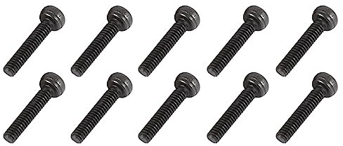 QUARKZMAN M2x10 Esagono Testa Viti x 100pz 12,9 Lega Acciaio Zigrinato Antiscivolo Cappuccio Bullone Elementi Fissaggio per Casa Costruzione Costruzione [Nero, Testa Tonda]