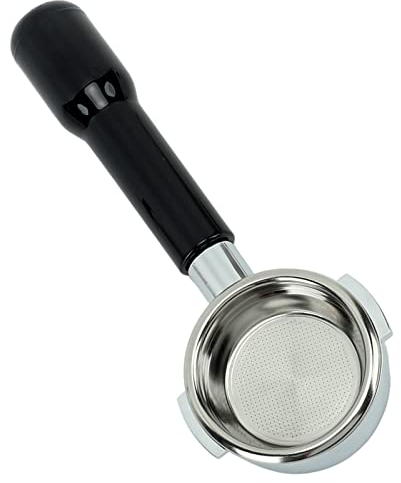 HEEPDD Portafiltro de Mano sin Fondo, Portafiltro de 58 Mm sin Fondo Portafiltro con Cesta de Filtro Portafiltro de café Expreso (C2 Plástico Negro)