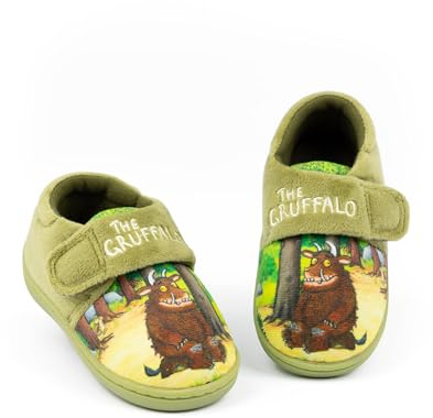 Gruffalo The Jungen Grüne Hausschuhe | Erkunde den tiefen Wald mit The Gemütliches Schuhwerk für neugierige Kleine | Perfekt für imaginative Indoor-Abenteuer