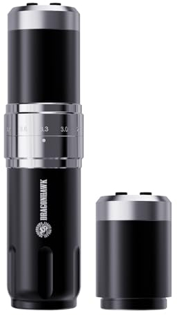 Dragonhawk Kabellose Tattoo Pen Rotary Tattoo Gun Maschine 2pcs Batteries 1500mAh 7 Strokes Adjust 2.4mm-4.2mm Length digitaler LED-Anzeige für Anfänger
