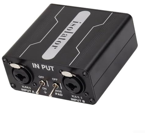 Isolateur audio GX200, isolant audio passif à double canal, filtre de bruit, mixeur de réduction du bruit acoustique courant, filtre de terre commune