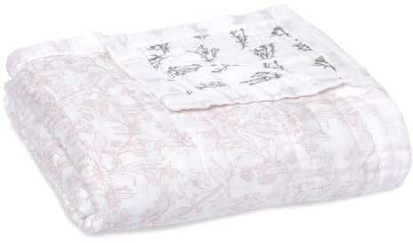aden + anais Manta de viscosa de bambú suave y sedosa, ropa de cama de cuna para recién nacidos y niños pequeños, manta de guardería para niños y niñas, regalo de registro de bebé y ducha, floral