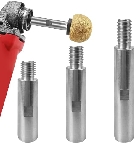 3 Pièces Tiges d'extension de Meuleuse d'angle en Alliage d'aluminium M14 Rallonge de Meuleuse d'angle 75 mm, 100 mm, 140 mm, Levier Adaptateur de Filetage M14 pour Machine Polisseuse et Meulage